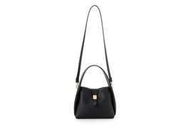 Vince Camuto Turin Bolso de Mano Negro 100% Piel de Polivinilo Elegante y Sofisticado para Mujer
